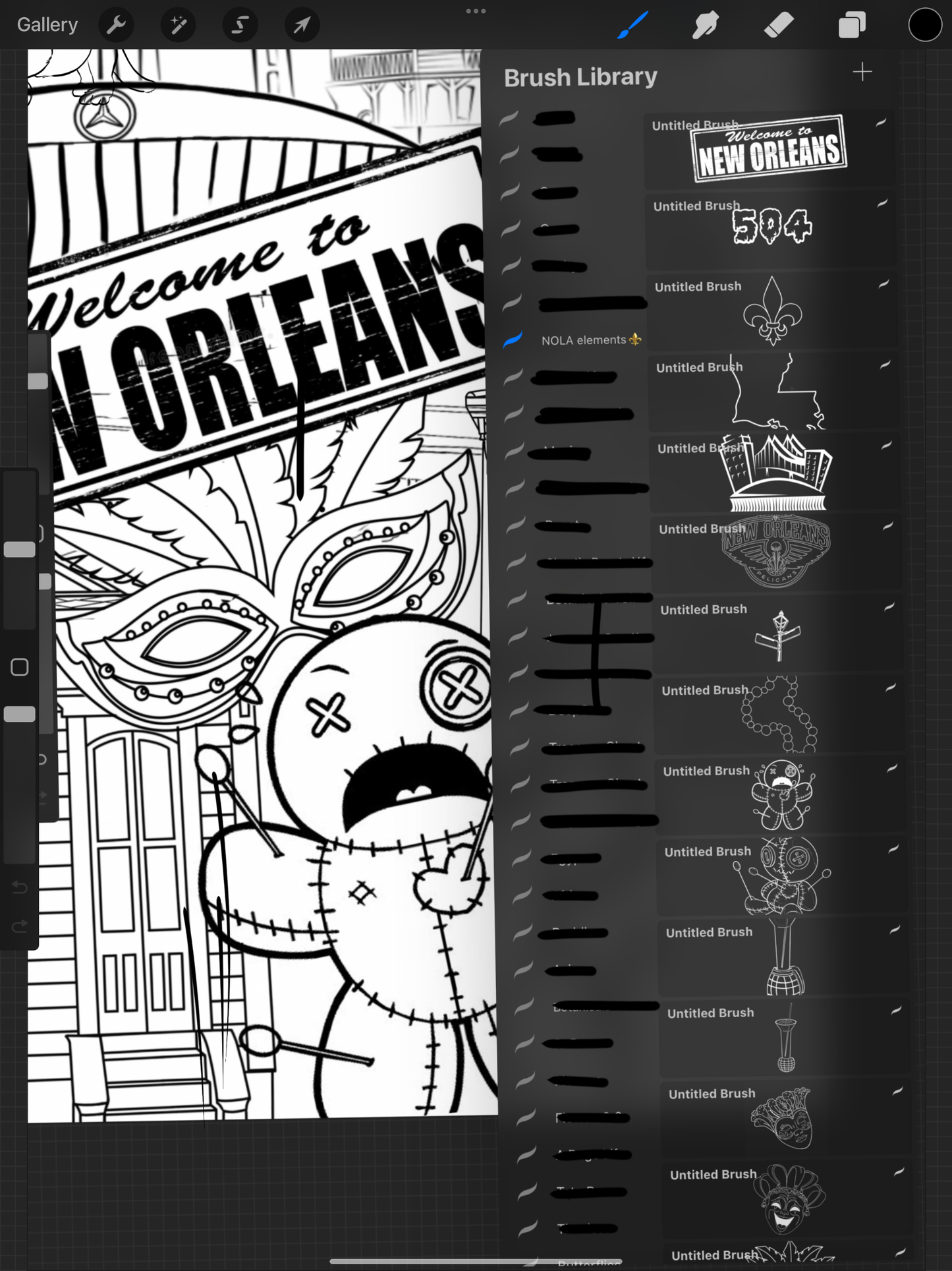 Nola Elements procreate Brushset